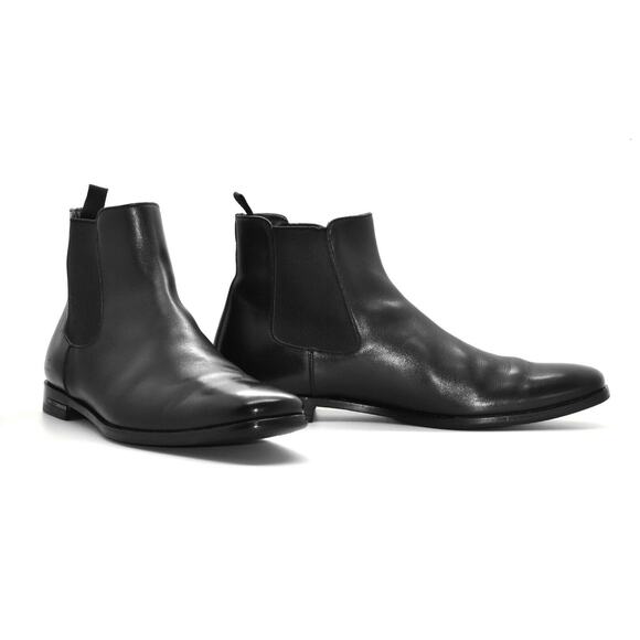 D0 Auth PRADA Black Leather Chelsea Ankle Boot Shoes Size 8.5 - Picture 1 of 10